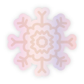 Holographic Snowflake Decal Sticker